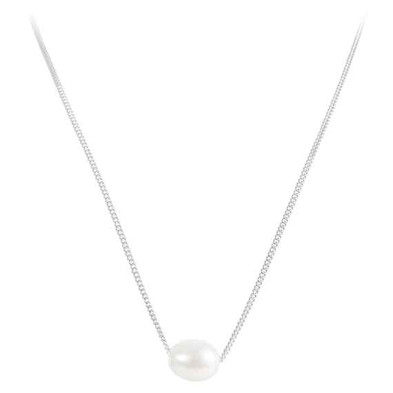 Fairley | Pearl Teardrop Necklace | Silver