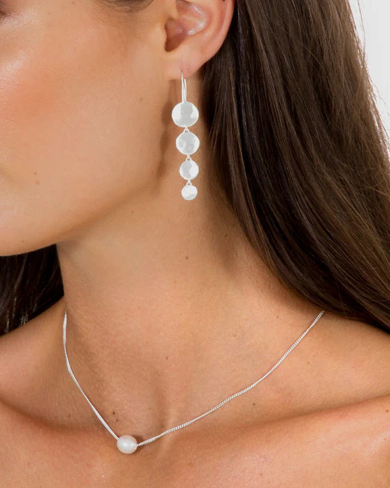 Fairley | Pearl Teardrop Necklace | Silver