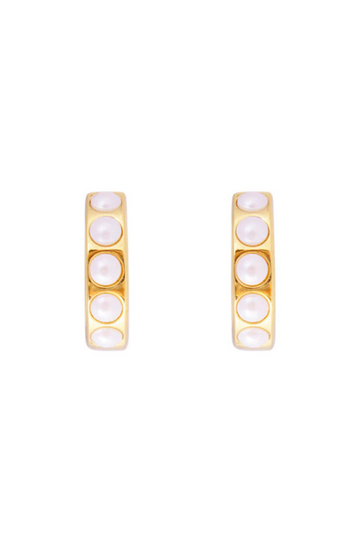 Fairley - Crystal Pearl Midi Hoops