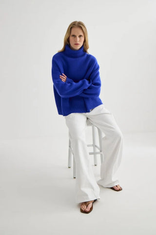 Nico Oversized Sweater - Royal | Laing
