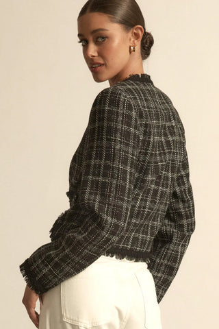 Quill Jacket - Black Porcelain Check | Zoe Kratzmann