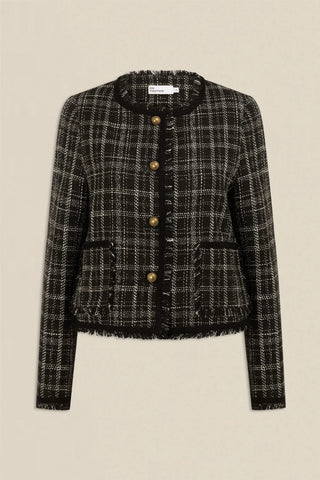 Quill Jacket - Black Porcelain Check | Zoe Kratzmann