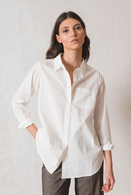 Indi & Cold | Essential Poplin Shirt | White