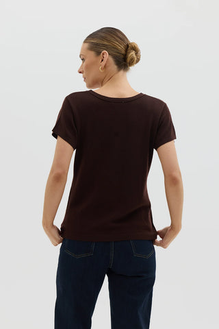Wool Tshirt - Chocolate | Iris & Wool