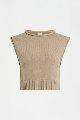 Lunel Knit Vest - Camel | Elk