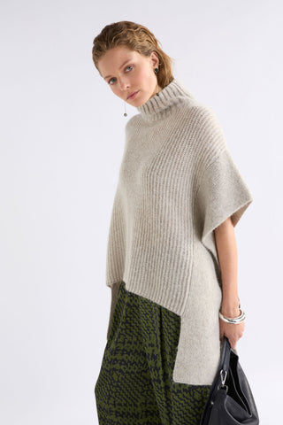 Aleph Poncho - Oatmeal Melange | ELK