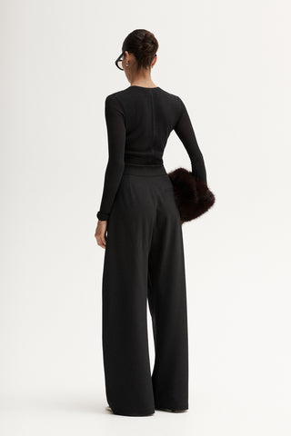 Silia Knit Top - Black | Elka Collective