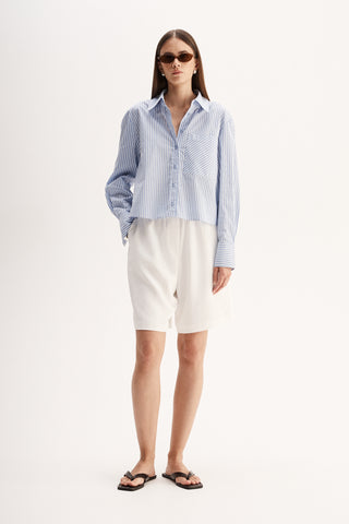Dash Stripe Shirt - blue stripe