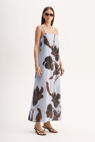 Monet Maxi Dress - chocolate floral print