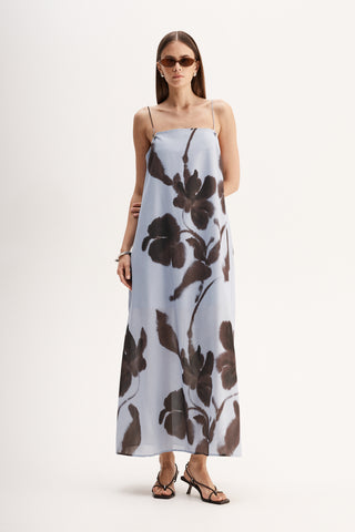 Monet Maxi Dress - chocolate floral print