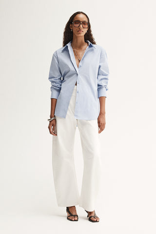 Holland Stripe Shirt - Blue Stripe | Elka Collective