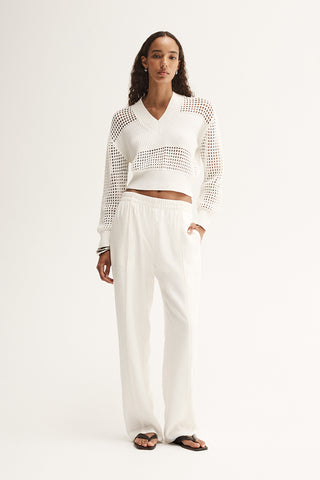 Aria Knit Jumper - White | Elka Collective