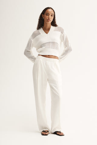 Aria Knit Jumper - White | Elka Collective