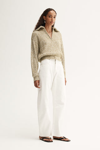 Harrie Knit Jumper - Moss Marle | Elka Collective