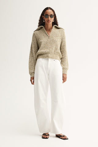 Harrie Knit Jumper - Moss Marle | Elka Collective