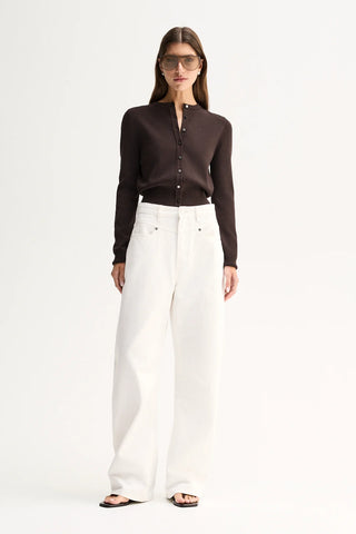 Penny Knit Cardigan - Chocolate | Elka Collective