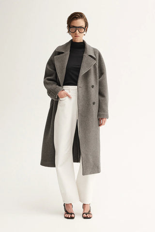 Montana Coat - Warm Grey | Elka Collective