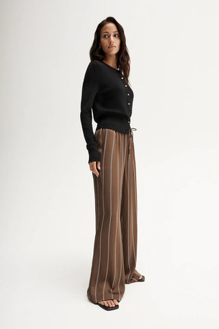 Petra Stripe Pant - Tan Stripe | Elka Collective