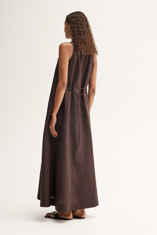 Mallory Maxi Dress - Chocolate | Elka Collective