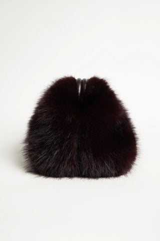 Faux Fur Clutch - Shiraz | Elka Collective