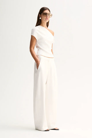 Talia Knit Top - White | Elka Collective