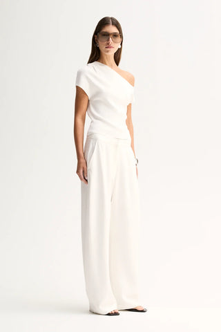 Talia Knit Top - White | Elka Collective
