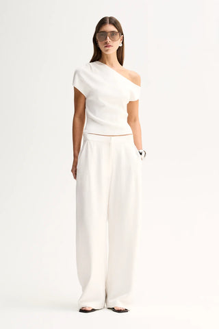 Talia Knit Top - White | Elka Collective