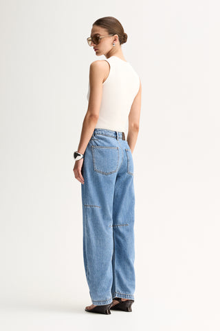 Mayfair Denim Pant - Trinity Blue | Elka Collective