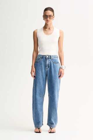 Mayfair Denim Pant - Trinity Blue | Elka Collective
