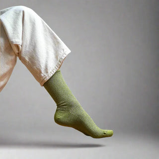 Glitter Lurex Socks – Olive Green | KLUE