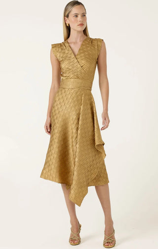 Crown Wrap Dress - Gold | Sacha Drake