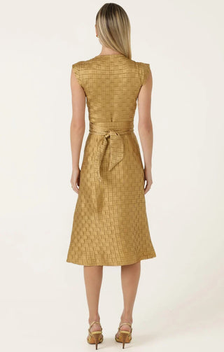 Crown Wrap Dress - Gold | Sacha Drake