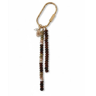Luna Gemstone Keyring – Brown | Parisian Cool