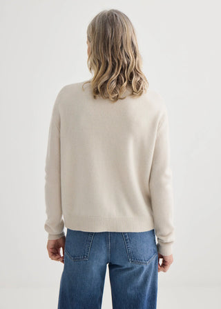 Cashmere V-Neck Cardigan - Oyster | Laing