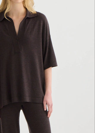 Relaxed Polo - Truffle | Laing