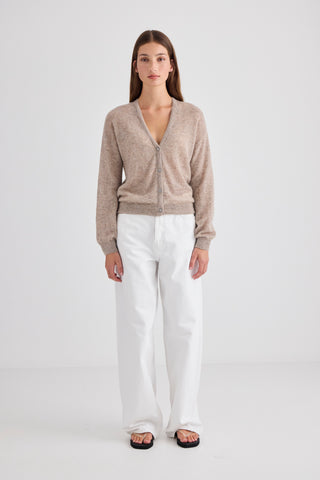 Mila Alpaca Cardigan – Hazel | Laing