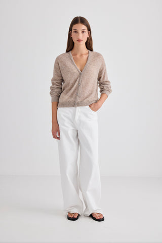 Mila Alpaca Cardigan – Hazel | Laing