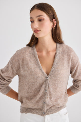 Mila Alpaca Cardigan – Hazel | Laing