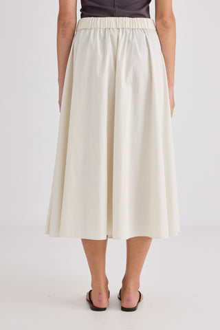 Ellis Pleated Skirt – Cream | Laing
