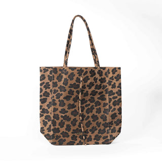 Large Tote - Suede Leopard