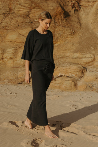 Retreat Cotton Twist Skirt – Deep Ocean | Talamaya