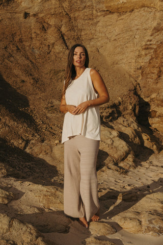 Retreat Cotton Twist Full Length Pant – Sunset | Talamaya