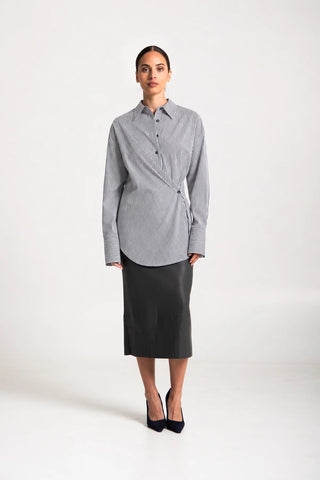Copenhagen Shirt - grey stripe | Lounge the Label