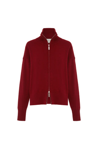 Margot Zip Jacket - Winecask Red | Huntly