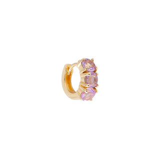 Amethyst Huggies - Gold | Fairley
