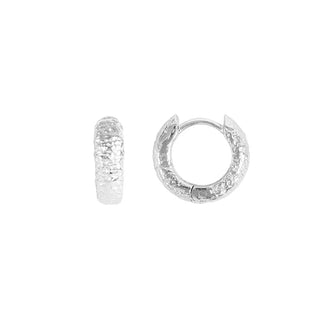 Antique Silver Huggies - Silver | Fairley