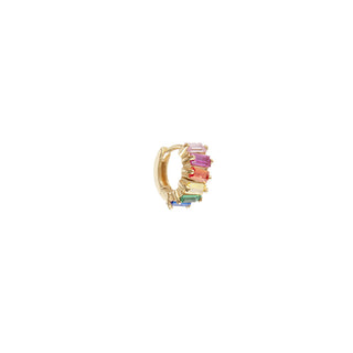 Rainbow Baguette Cluster Huggies | Fairley