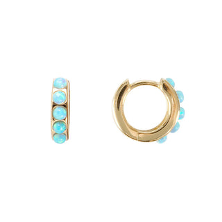 Blue Opal Crystal Huggies | Fairley