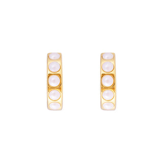 Classic Pearl Midi Hoops | Fairley