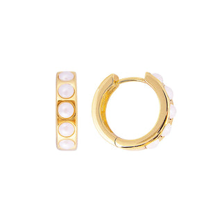 Classic Pearl Midi Hoops | Fairley